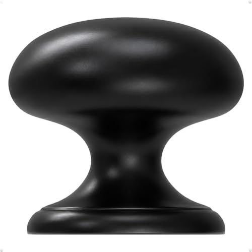 trust4care 4-Pack Matte Black 1.5" Bifold Closet Door Cabinet Knobs Pulls - color: Black, size: Set of 4