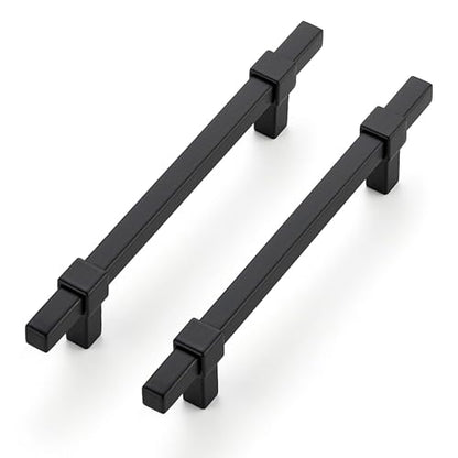 15 Pack Black Cabinet Handles, 5" Hole Center Kitchen Drawer Pulls - color: Black, size: 5 Inch Hole Center