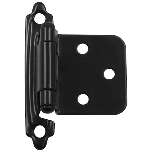 Self Closing Cabinet Hinges, 10 Pack, Black - color: Black