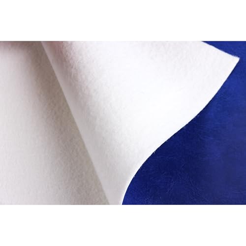 Faux Leather Sheets Smooth Surface One Yard Leather Fabric for DIY Crafting Thick Durable Synthetic Repholstery PU Leather Vinyl 36"x54" Large Size Upholstery Fabric (Royal Blue, Cut by one Yard) - color: Royal Blue