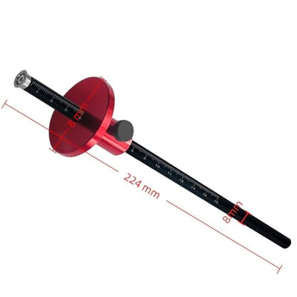 European Aluminum Alloy Wheel Marking Gauge with Knurled Knob - Metric/Inch Scales,Woodworking Mortise Parallel Scribing Tool for Furniture Scribing
