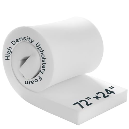 Vicatiful High Density Upholstery Foam - 3" x 24" x 72" Firm Foam Padding - size: 3" x 24" x 72"