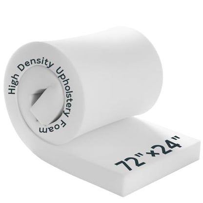 Vicatiful High Density Upholstery Foam - 3" x 24" x 72" Firm Foam Padding - size: 3" x 24" x 72"