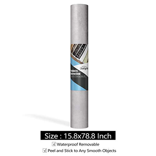 Livelynine Grey Concrete Wallpaper Peel and Stick Gray Concrete Contact Paper for Countertops Kitchen Counter Top Table Desk Wrap Waterproof Textured Industrial Wall Paper Bathroom Walls 15.8x78.8 - color: Light Grey Concrete, size: 15.8" x 78.8"