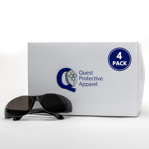 Quest Anti-Fog Safety Glasses, ANSI Z87.1, Smoke, Pack of 4 - color: Smoke, size: Pack of 4