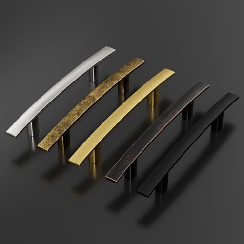 homdiy 20 Pack Brushed Gold Cabinet Knobs, Solid Zinc Alloy, Single Hole - color: Matte Gold, size: Single Hole