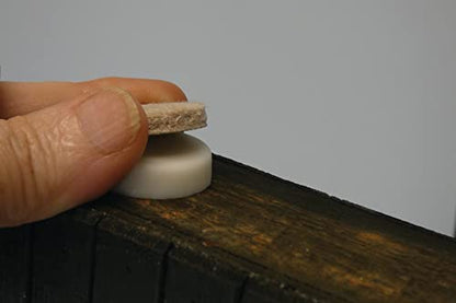 Shepherd Hardware 9955 1-1/8-Inch Nail On Furniture Glides with Felt Pads, Beige, 8-Pack