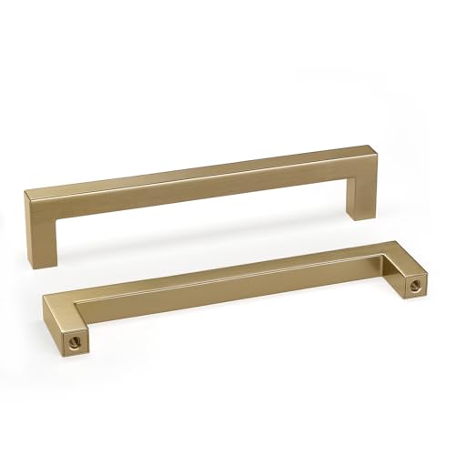 Goldenwarm 30 Pack 7-1/2 Inch Champagne Bronze Cabinet Pulls Kitchen Handle - size: 7-1/2in Hole Centers