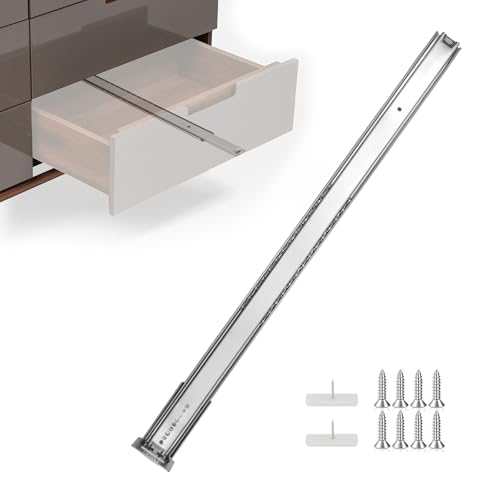 homdiy 16 Inch Heavy Duty Center Mount Drawer Slides Track (2 Pcs) - size: 16 Inch, style: 2 Pack