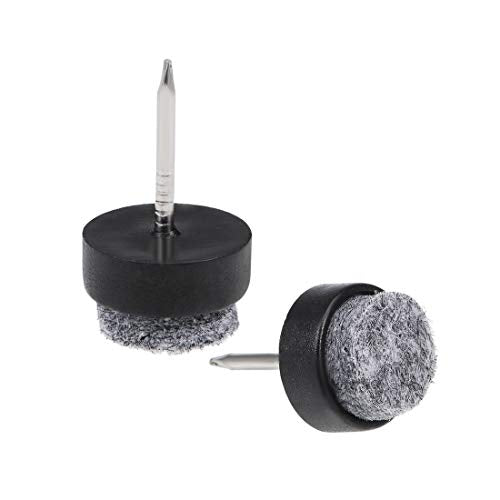 uxcell Nail On Furniture Felt Pads Glide Chair Table Leg Protector 14mm Dia Black 46pcs