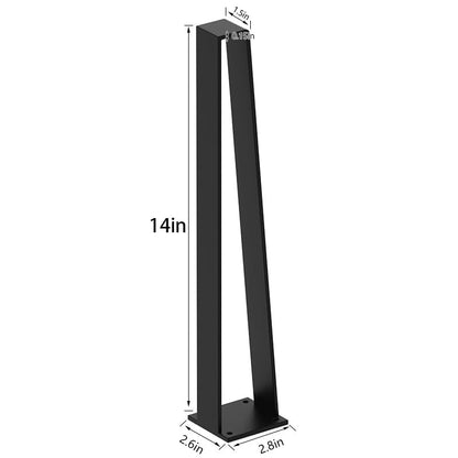 Orgerphy 14 inch Black Bench Legs Set of 4| Triangle-Shape Heavy Duty Table Legs Furniture Legs| Black Metal for Sofa Couch Dresser| Metal Legs for Coffee Table (14 inch) - size: 14 Inch