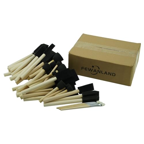 50pcs Foam Brush Set with High Density Foam Multi Sizes - size: 5/16"-2" assorted 50pcs