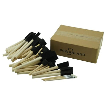 50pcs Foam Brush Set with High Density Foam Multi Sizes - size: 5/16"-2" assorted 50pcs