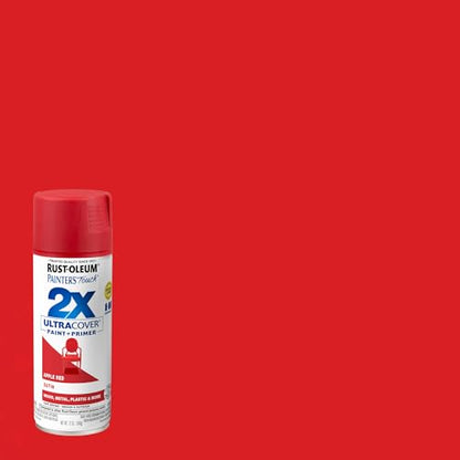Rust-Oleum 334094 Painter's Touch 2X Ultra Cover Spray Paint, 12 oz, Satin Apple Red (Pack of 4) - color: Satin Apple Red, size: 12 Ounce (Pack of 4)