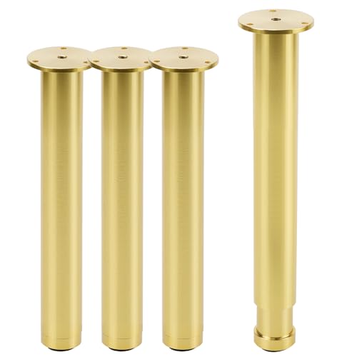 4 Pcs Gold Adjustable Sofa Legs - color: Gold, size: 10 inch