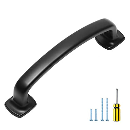 Ravinte Arch Cabinet Pulls 3-3/4in 10 Pack Black Kitchen Cabinet Handles - color: Black, size: 3-3/4 inch hole center