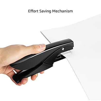 Amazon Basics Effortless Handheld Plier Stapler, 25 Sheet Capacity, Heavy Duty, Black - size: 1-Pack