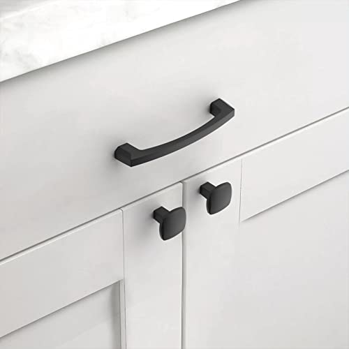 Asidrama 10 Pack 4 inch Matte Black Kitchen Cabinet Handles - color: Matte Black, size: 4" Hole Center(102mm)
