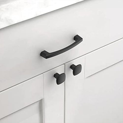 Asidrama 10 Pack 4 inch Matte Black Kitchen Cabinet Handles - color: Matte Black, size: 4" Hole Center(102mm)
