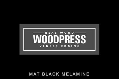 3/4" Black Matt Pre-Glued Melamine Edge Banding, 25 ft - size: Width: 3/4"