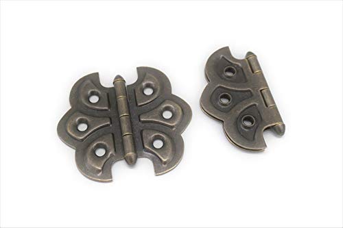 Antique Butterfly Brass Flush Mount Hinge 2 Hinges Comes with Matching Finish Screws