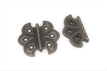 Antique Butterfly Brass Flush Mount Hinge 2 Hinges Comes with Matching Finish Screws