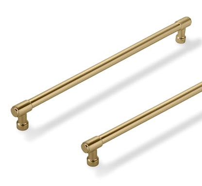 Solid Heavy Duty Jasper Pulls 5 Pack Champagne Bronze Cabinet Pulls 10 Inch Hole Centers for Kitchen Cupboard Handles Modern Drawer Pulls Bathroom Champagne Brass Cabinet Pulls - color: Champagne Bronze, size: 10 inch(256mm) Hole Center