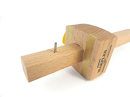 Pin Marking Gauge Beechwood Square Head with Brass Wear Strips