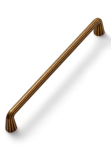 10 Pack Antique Brass Cabinet Pulls 7-9/16" Hole Center Vintage Drawer Pulls Bathroom Dresser Handles Hardware Zinc Alloy - color: Antique Brass, size: Pull - 7-9/16 Inch Hole Center