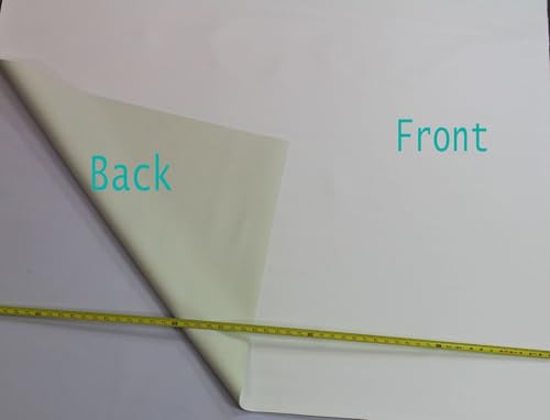 Mybecca Faux Leather Vinyl Fabric Color : White by The Yard - color: White, size: BY THE YARD