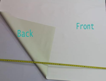 Mybecca Faux Leather Vinyl Fabric Color : White by The Yard - color: White, size: BY THE YARD