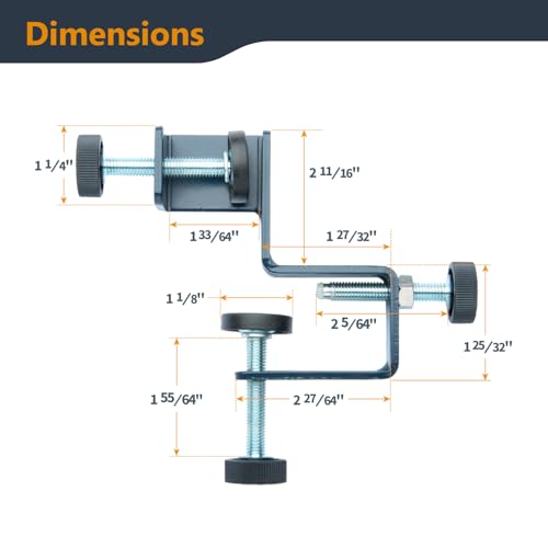 POWERTEC Drawer Front Installation Clamps, Adjustable Cabinet Face Clamp Set, Quick Mounting & Alignment Tool for Woodworking, 4 Pack - 71181-P2 - style: Cabinet Installation Clamps (2PK)