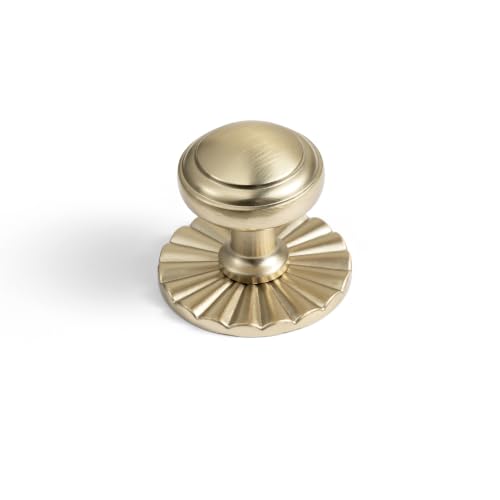 6Pack Champagne Bronze Cabinet Knobs with Backplate Drawer knobs - color: Champagne Bronze, style: Daisy