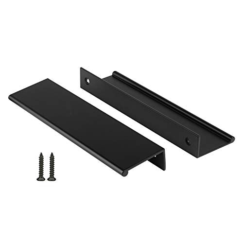 Peaha 25 Pack Kitchen Cabinet Handles 5-1/16" Black Drawer Pulls Edge Pulls - color: Black, size: Hole Centers:5-1/16in(128mm)