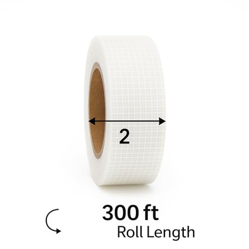 BPA Mesh Drywall Tape, 2 Inch x 300 Ft Roll – Self-Adhesive Fiberglass Joint Tape for Drywall Repair, Cracks, and Wall Reinforcement (Pack of 2) - size: 8 inches (Pack of 2)
