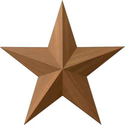 Ekena Millwork ROS06X06GLCH Galveston Star Rosette, 6 1/2"W x 6 1/2"H x 1"P, Cherry - color: Cherry, size: 6 1/2"W x 6 1/2"H x 1"P