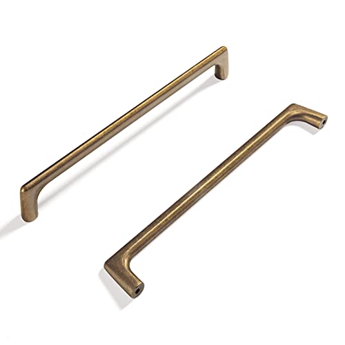 Goo-Ki Antique Brass Cabinet Pulls with 7.6''(192mm) Hole Centers, Retro Style Zinc Alloy Cabinet Handles for Dresser,Wardrobe,Cupboard- 24 Pack - color: Antique Brass, size: 7.6'' Hole Centers