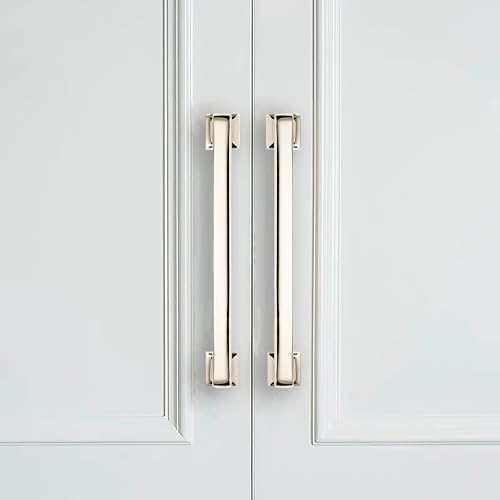 khtumeware 10 Pack Polished Nickel Cabinet Pulls, 3-3/4 Inch(96mm) Hole Centers Cabinet Handles Kitchen Hardware Straight Bar for Cabinets and Drawer Pulls - color: Polished Nickel, size: 3-3/4"(96mm) Hole Center, style: 10-pack