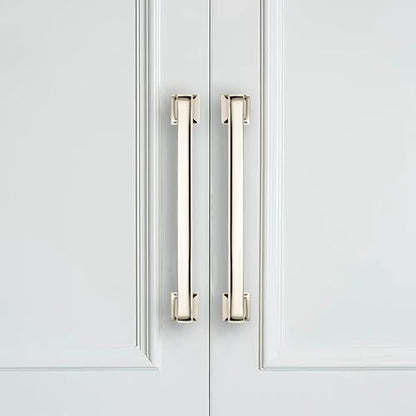 khtumeware 10 Pack Polished Nickel Cabinet Pulls, 3-3/4 Inch(96mm) Hole Centers Cabinet Handles Kitchen Hardware Straight Bar for Cabinets and Drawer Pulls - color: Polished Nickel, size: 3-3/4"(96mm) Hole Center, style: 10-pack