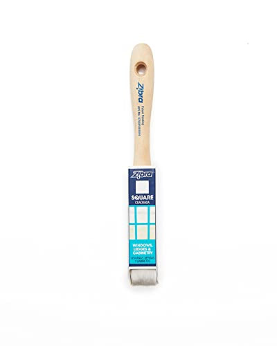 Zibra Square Paint Brush for Painting Murals, Details, Narrow Trim and Windows, 1-inch, Artist Brush - size: 1 in, style: Square Brush