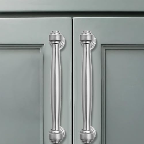 2 Pack 3-3/4inch(96mm) Center to Center Brushed Satin Nickel Cabinet Pulls Handles for Cabinets Cupboard Solid Heavy Duty Drawer Handles Dressers Kitchens bedrooms - color: Brushed Satin Nickel, size: 3-3/4inch(96mm) Center to Center