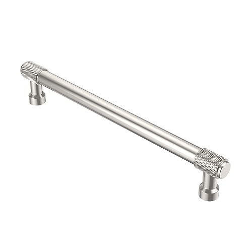 Alzassbg 7" Brushed Satin Nickel Cabinet Pulls 10 Pack, AL3017SN - color: Brushed Satin Nickel, size: 7" Hole Center