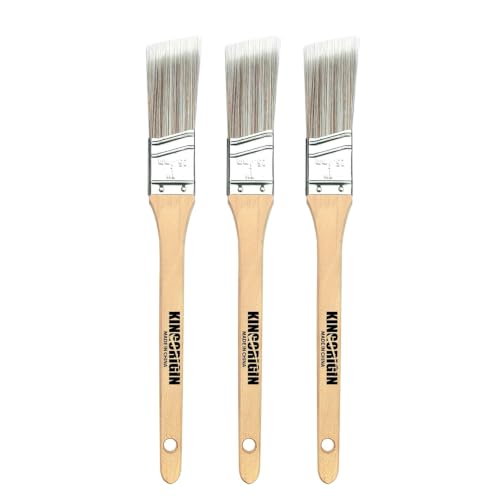 King Origin 3 PCS Paint Brushes, 1 Inch Angled Paint Brush - size: 1 Inch, 3 Pack