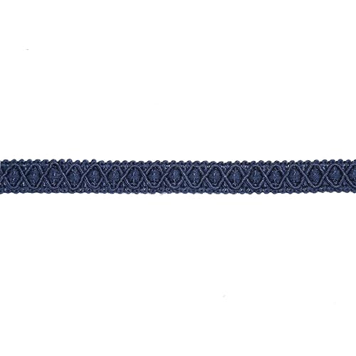 Gimp Braid Trim, 5 Yards 0.59 Inch Fabric Trim, Navy - color: Navy, size: 5yard
