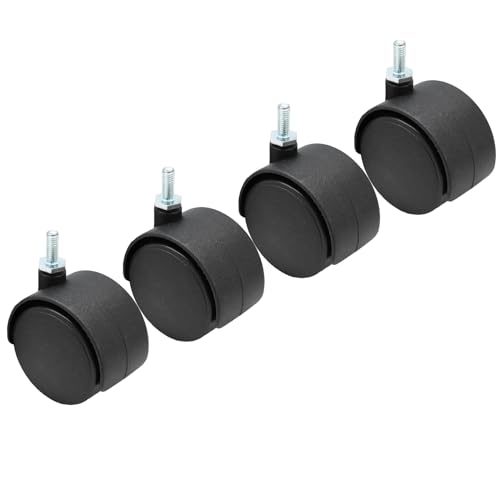 4pcs 2 Inch Swivel Caster Wheels, M6 Threaded Stem - style: 2 Inch-M6 Threaded Stem