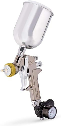 NEIKO 31215A HVLP Spray Gun Paint Sprayer, 1.7 mm Spray Paint Gun, Nozzle Size 600 cc Air Gauge Regulator, Auto Paint Spray Gun, HVLP Spray Gun Kit - style: 1.7mm nozzle