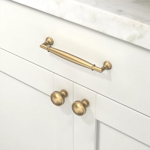 10 Pack Champagne Bronze Cabinet Pulls 5 Inch(128mm) Kitchen Cabinet Handles Cabinet Hardware for Drawer Pulls - color: Champagne Bronze, size: 5" Hole Center