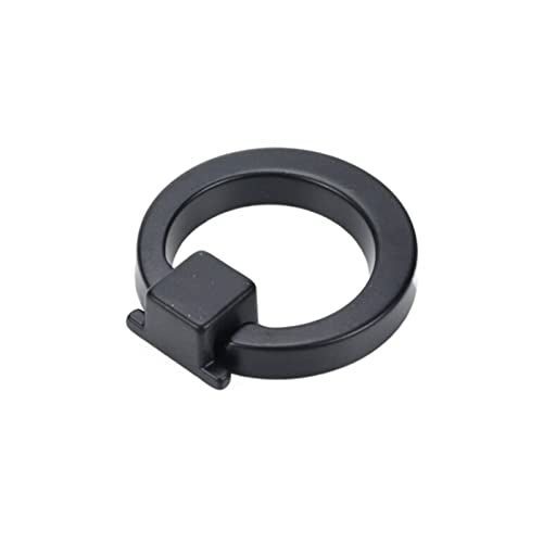 4Pcs Square Base Drop Ring Pull Handles 40mm Diameter(Matte Black) - color: Black1.57