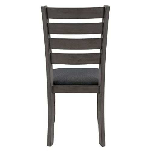 Dining Room Set with 4 Chairs and Bench, 60 Inch, Gray - color: Grey