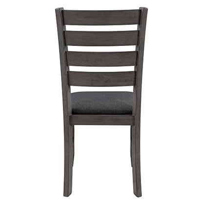 Dining Room Set with 4 Chairs and Bench, 60 Inch, Gray - color: Grey